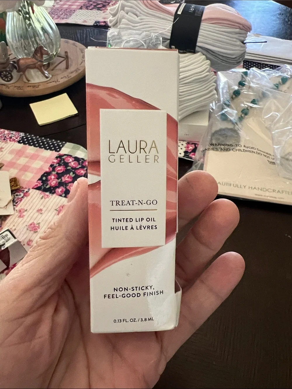 New Laura Geller Treat-N-Go Tinted Lip Oil — Soft Pink